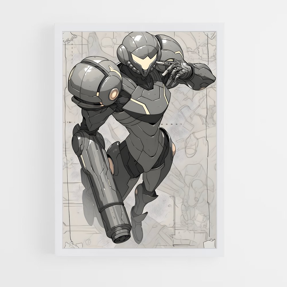 Poster Samus Aran: Armure de Combat – affiche Metroid (vue 3)